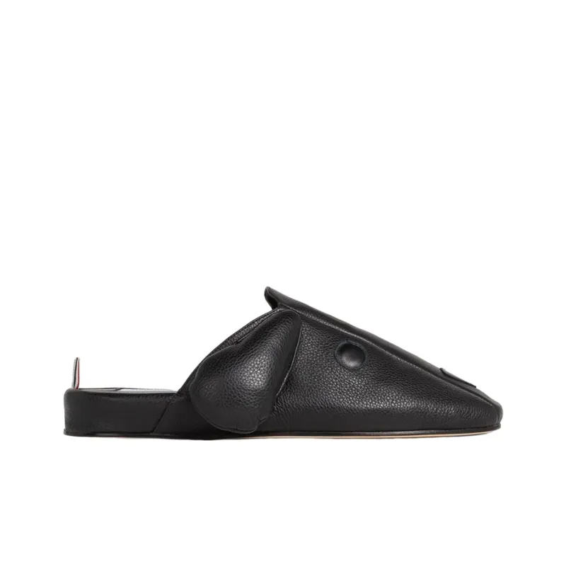 THOM BROWNE· Wrap toe Slippers Men's Black-1