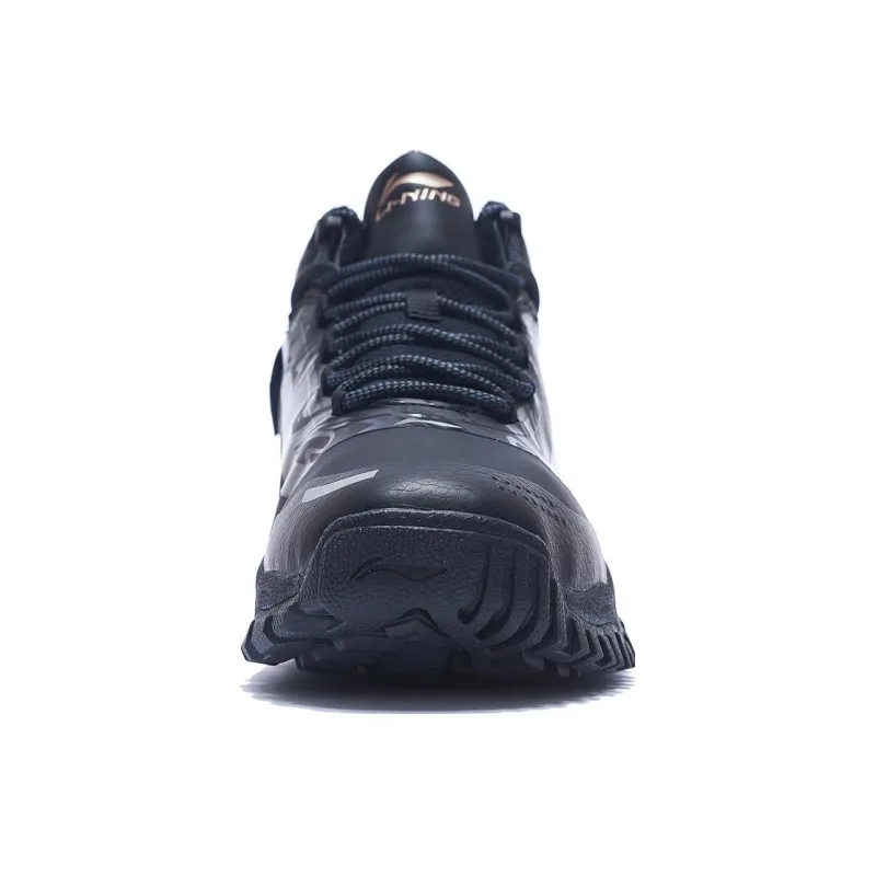 LiNing Tiger King Lite Slip Resistant, Abrasion Resistant, Thermal Mid Top Sports Casual Shoes Men's Black-3