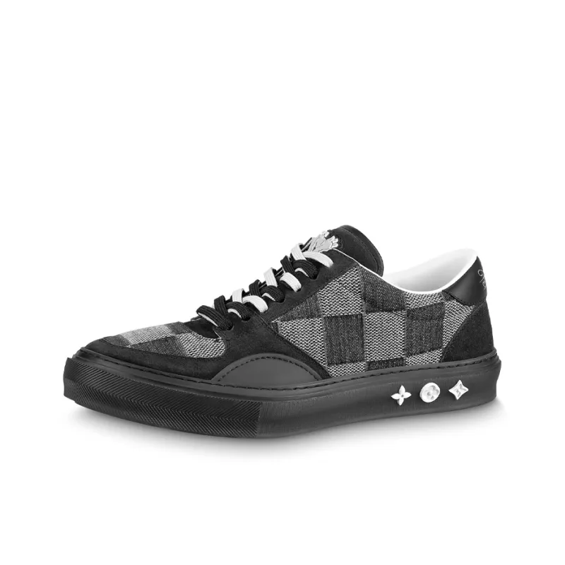 LOUIS VUITTON Ollie Sneakers 'Black Plaid Mesh'-0
