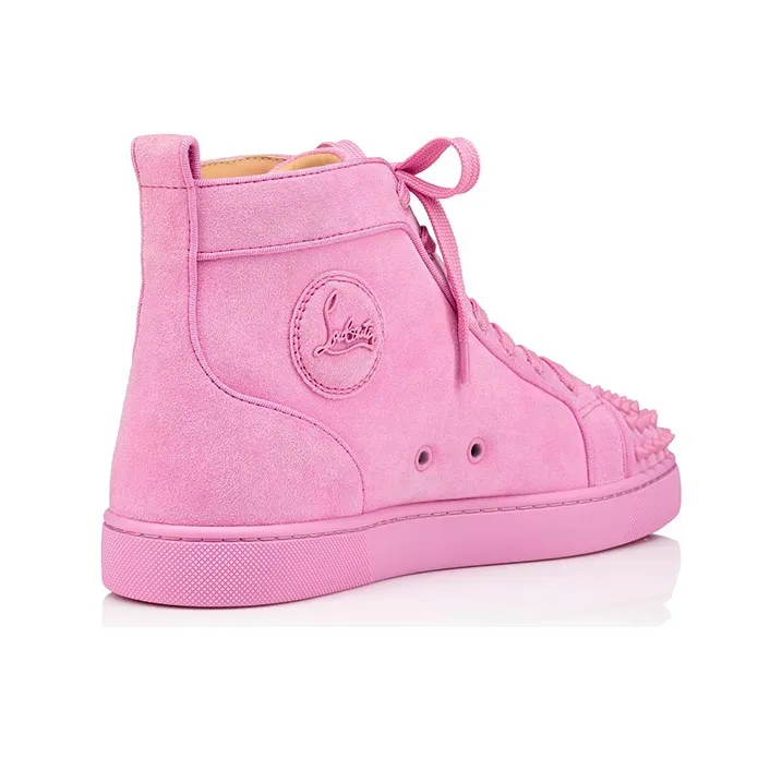 CL LUBOTING Louboutin Lou Spikes Orlato Stylish Skateboarding Shoes Men's Pink-3