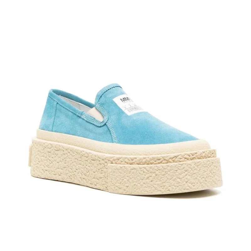 MM6 Maison Margiela Low Top Platform Shoes Women's Blue-2