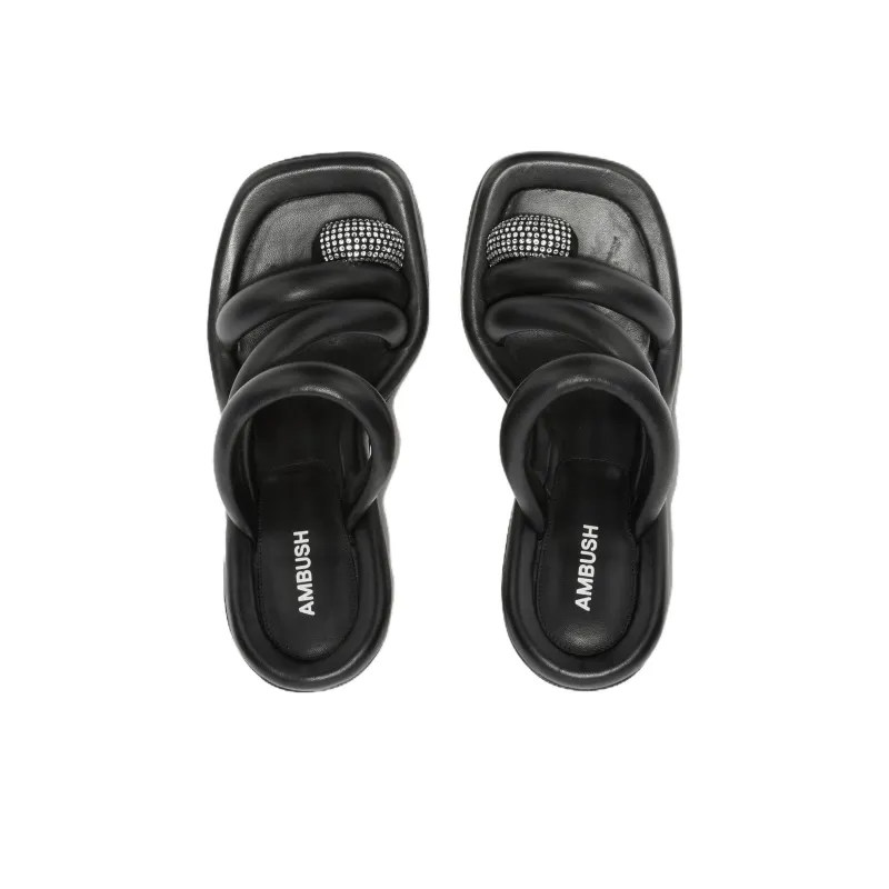 AMBUSH Crystal embellished Leather Sandals Women's-3