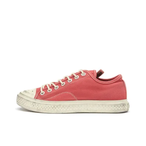 Acne Studios Canvas Shoes Women's Low-Top Red