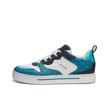 MICHAEL KORS Baxter Low-Top Stylish Skateboarding Shoes Men's White Blue