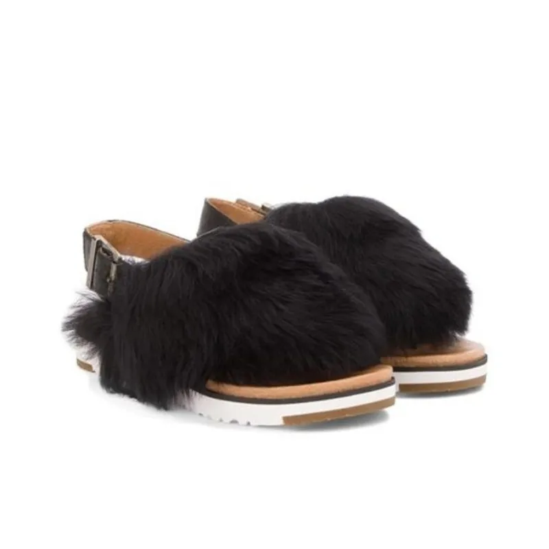 UGG Rubber Sole Quiet Quick Dry Slide Slippers Women's Black-1