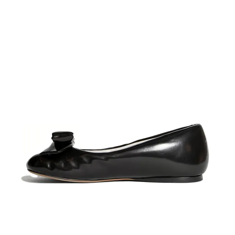 LOEWE Puffy Ballerinas Flats Black Lambskin-0