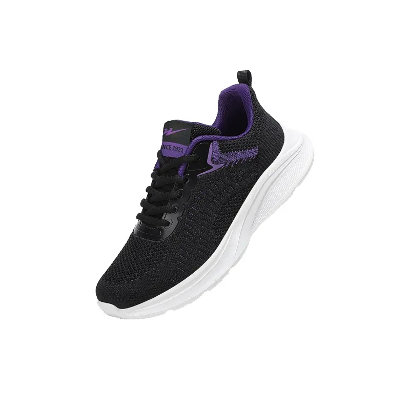 Binary Shock Absorbing, Non Slip, Wear Resistant, Breathable And Lightweight Low Top Running Shoes Women's Black Purple-2