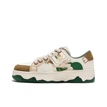Xihu Music Festival x Feiyue Slip Resistant Cushioning Low Top Skateboard Shoes Unisex Beige Green Brown