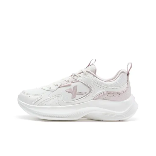 XTEP Feather Anti Slip Wear Resistant Low Top Running Shoes Women's White Pink