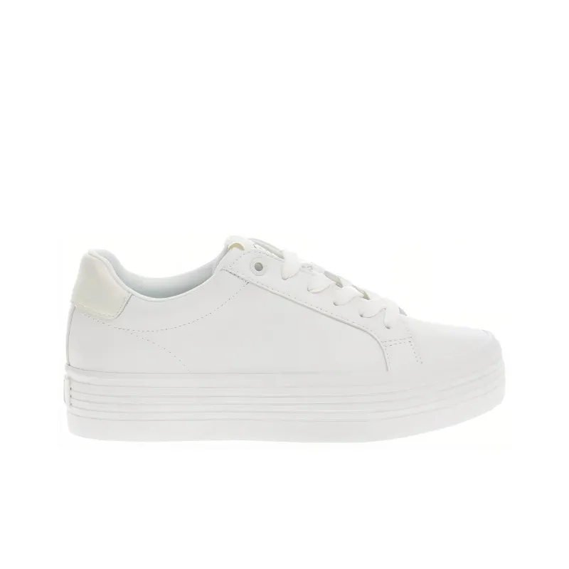 CKJ CALVIN KLEIN JEANS Low Top Skateboard Shoes Women's White-1