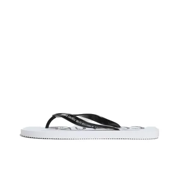 VERSACE Jeans Couture Abrasion-Resistant Flip Flops Men's White Black