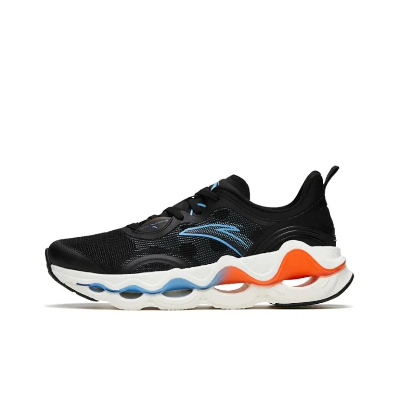 Anta Slip Resistant Low Top Running Shoes Men's Black-0