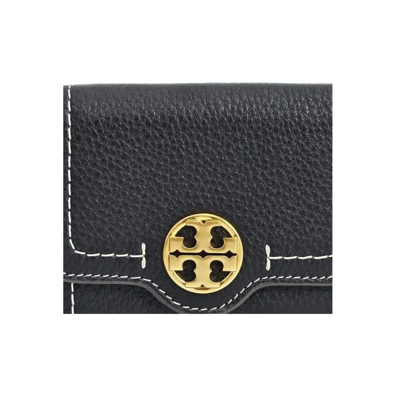 TORY BURCH Leather Wallet Medium Size Women's Black-4