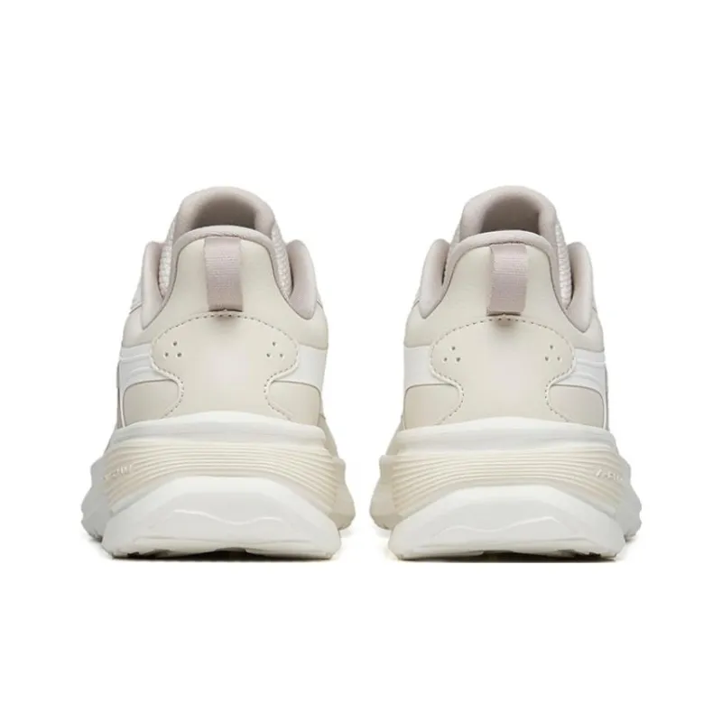 Anta Leather Upper Cushioning, Slip Resistant, And Abrasion Resistant Low Top Running Shoes Women's White-2