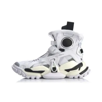 LiNing 2.0 Hi Dw High Top Sports Casual Shoes Unisex White Black