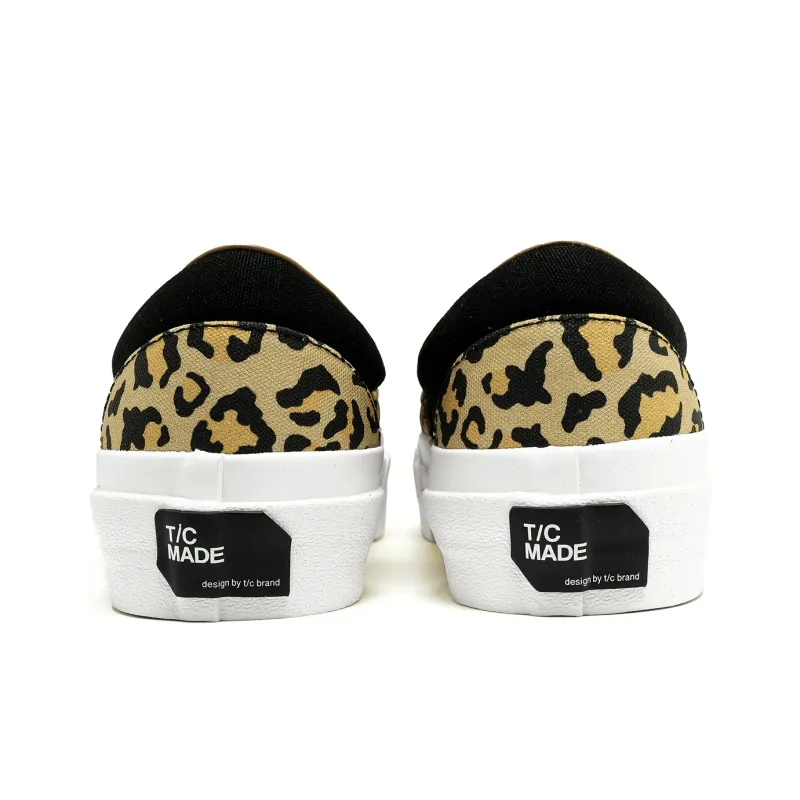 TC Tcmade 013 Low-Top Canvas Shoes Unisex Leopard Print Black-4