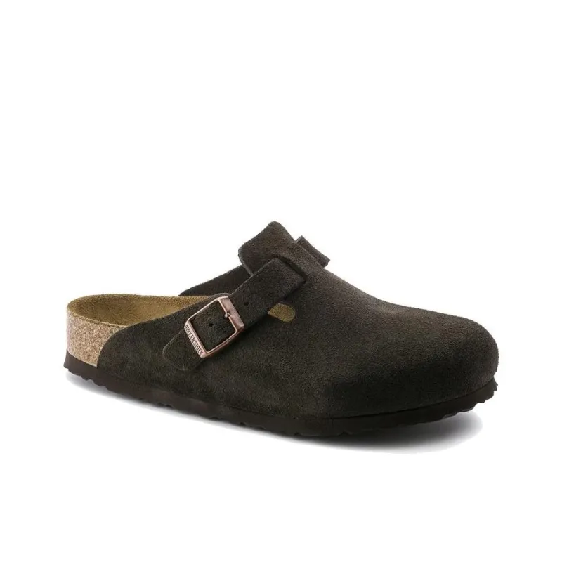 Birkenstock Boston Soft Footbed Suede 'Mocha'-1