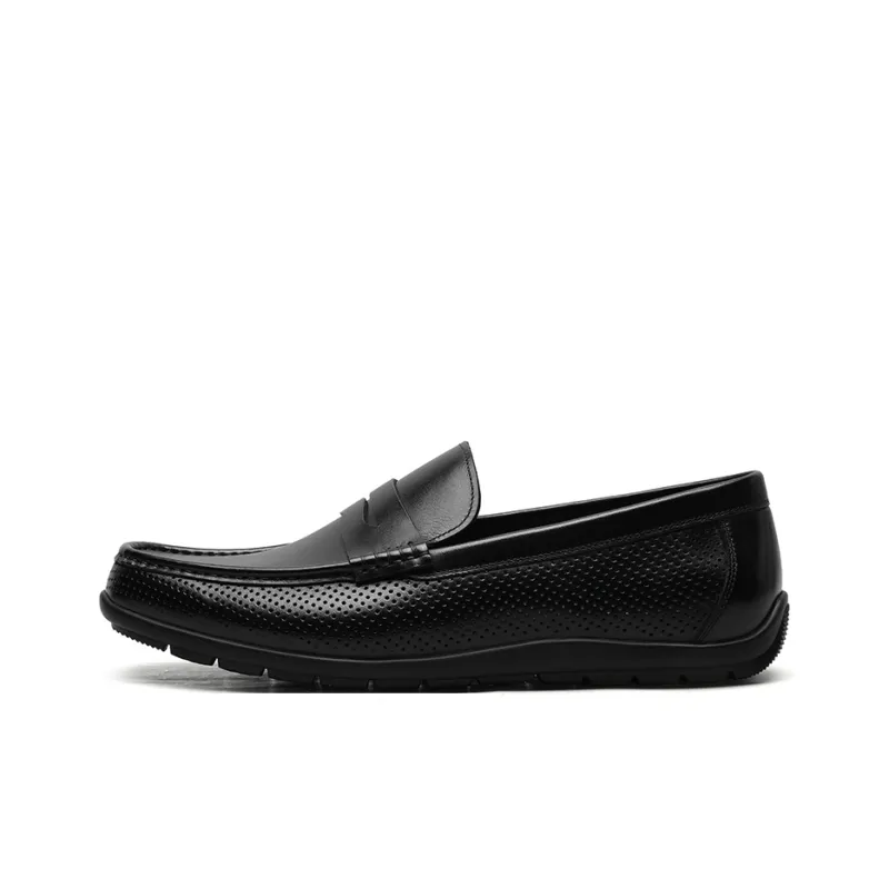 GOLDLION Loafers Men Black/Black Perforated-5