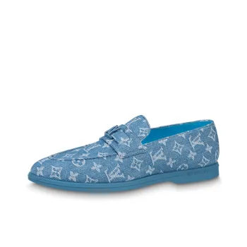 LOUIS VUITTON Estate Loafers Men's Blue