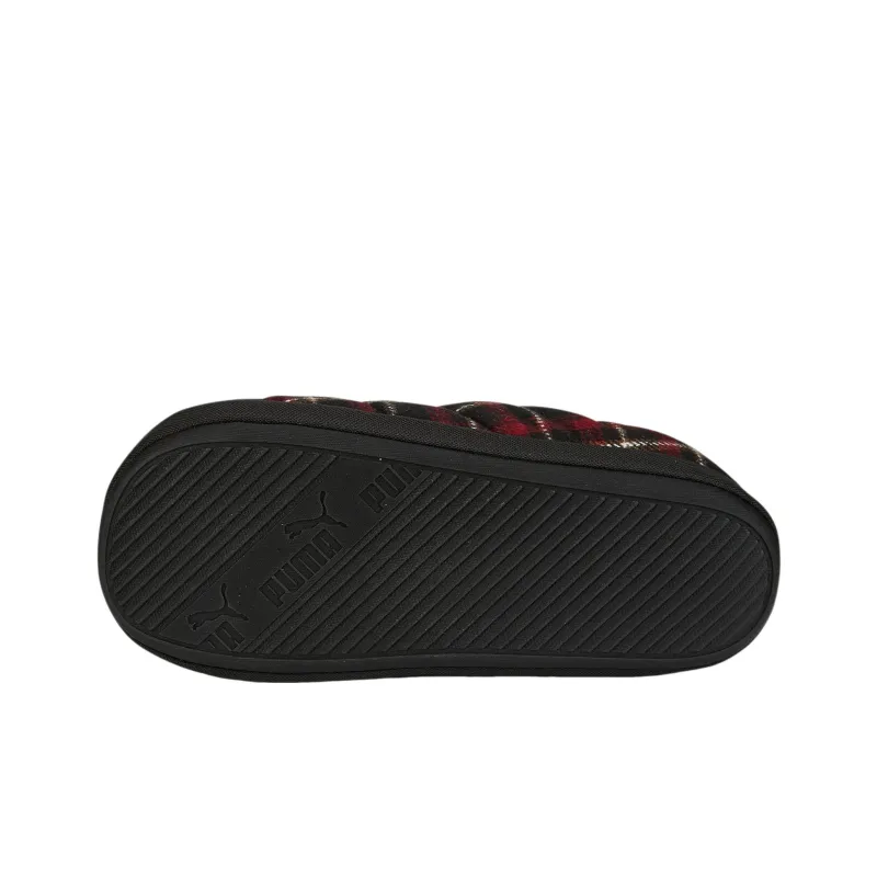 PUMA Scuff Flannel Slip On 'Black Red'-5