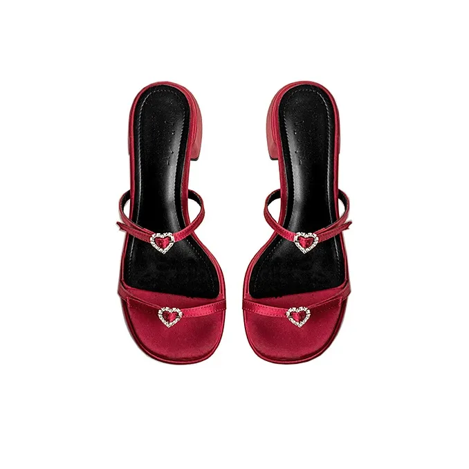 Wonderful Couple Slide Slippers 5cm Women's-9