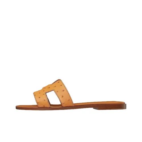 HERMES Oran Slide Slippers Women's Brown