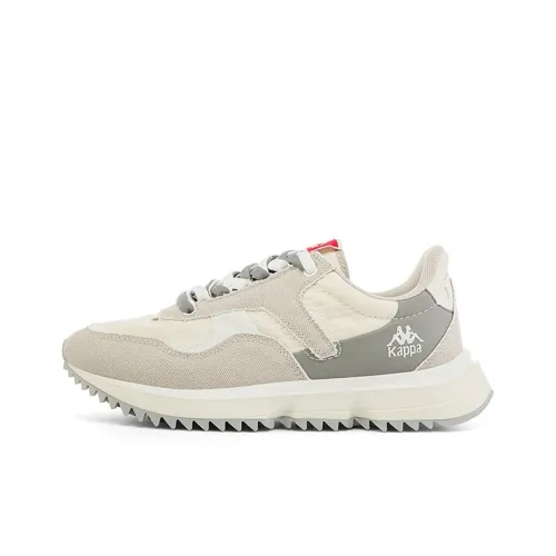 Kappa Cushioning, Abrasion Resistant, Breathable, Lightweight Low Top Casual Shoes Unisex White Gray