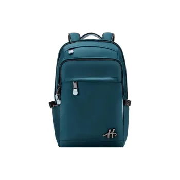 Hush Puppies Cow Leather Backpack Large Size Men's Blue