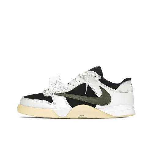 Travis Scott x Jordan Cut The Check Sp Slip Resistant Low Top Vintage Basketball Shoes Men's White Black Green