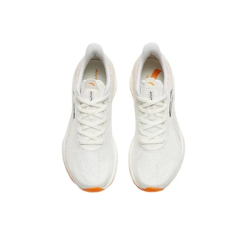 Anta Anti-Slip Wear-Resistant Low-Top Running Shoes Men's White Orange-2
