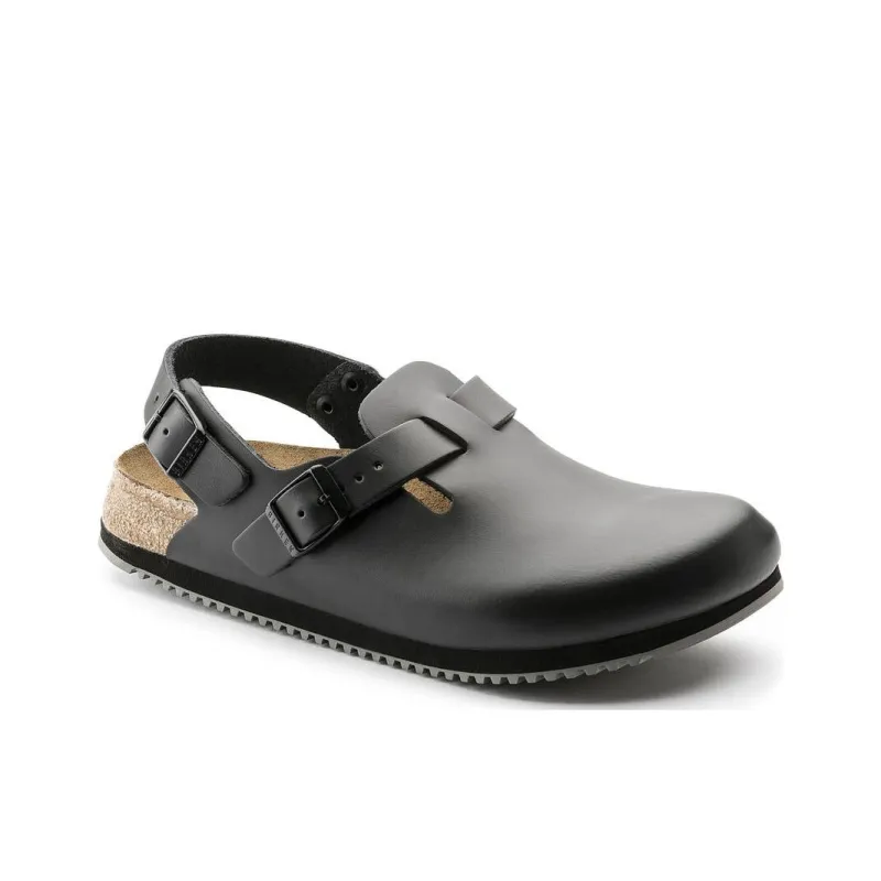 Birkenstock Tokio Super Grip Leather Sandals 'Black'-1