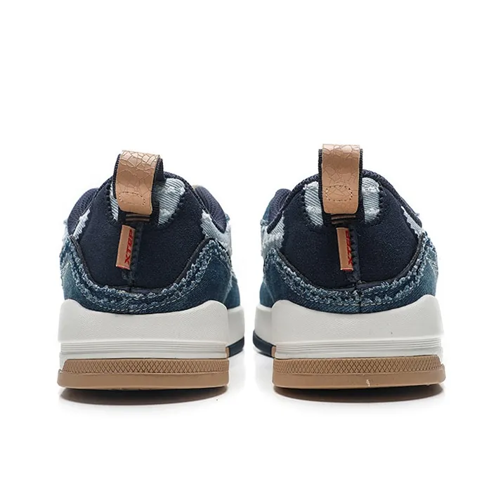 XTEP Breathable Low Top Skateboard Shoes Men's Ink Teal-4