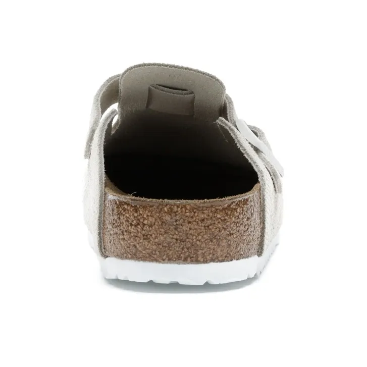 Birkenstock X Stssy Boston Suede Embossed 'Bone'-3