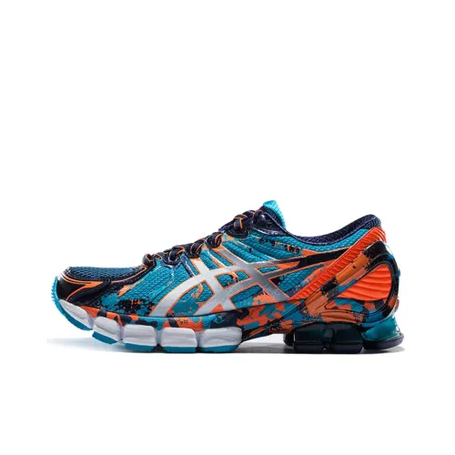 Asics Gel-Sendai 2 Gel-sendai Cushioned Slip-Resistant Low-Top Running Shoes Men's Blue White Orange Multicolor