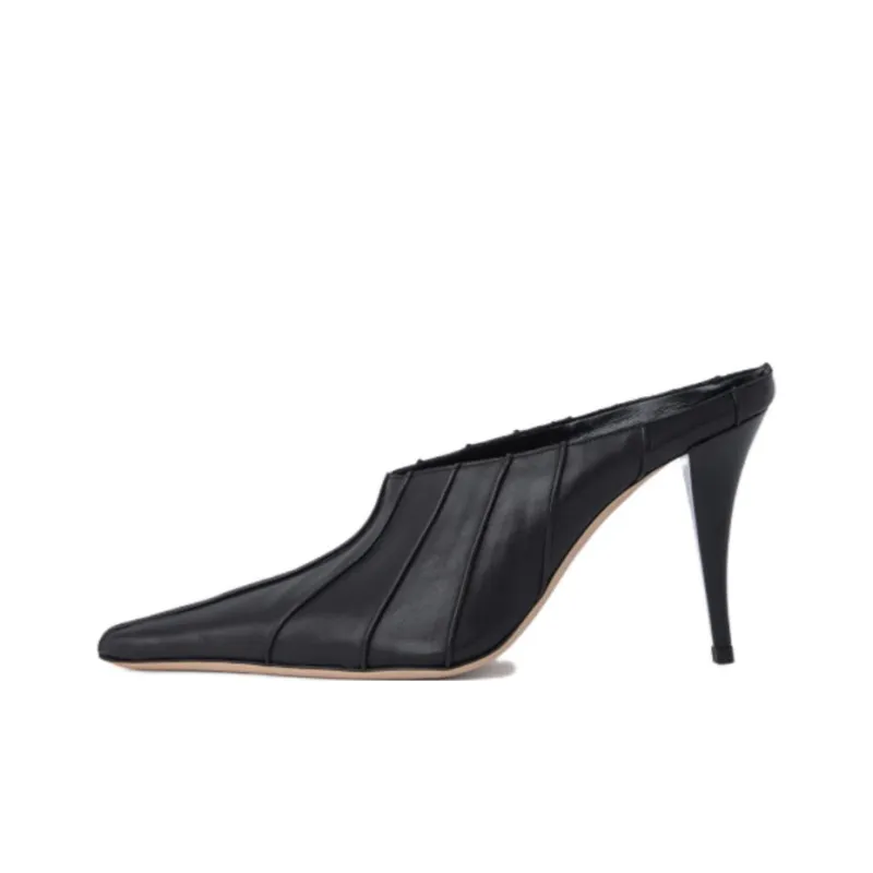 By Far Trish 100mm Leather Mules-0