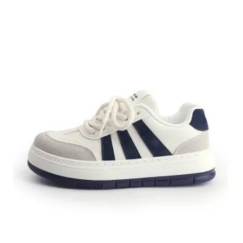 Shen Linsen Abrasion Resistant Waterproof Slip Resistant Low Top Skateboard Shoes Women's Beige Blue