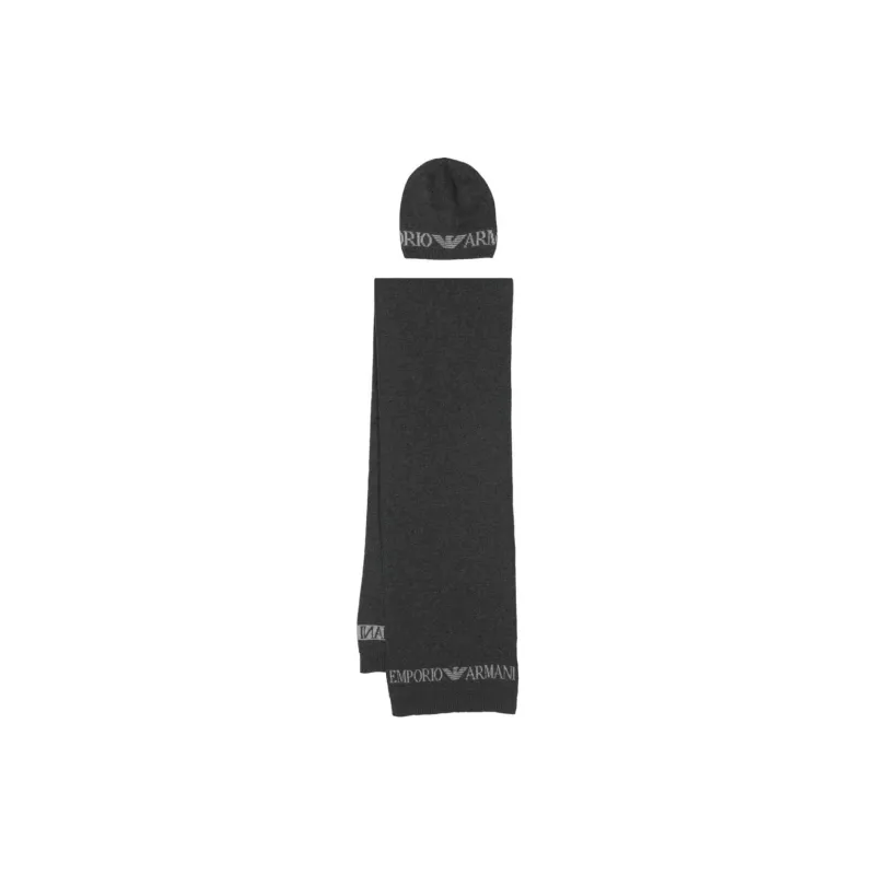 GIORGIO ARMANI Logo Jacquard Scarf And Hat Set-0