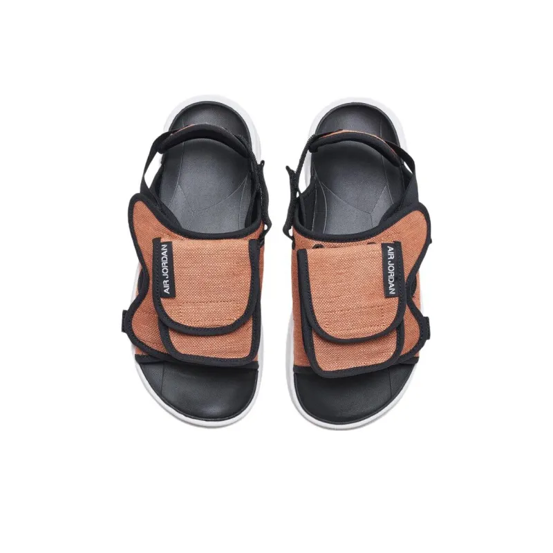 JORDAN Ls Slide Sports Orange Sandals 'Rust Orange Peak White University Red'-3