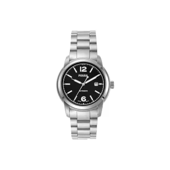 FOSSIL Heritage Collection Wrist Watch Automatic Mechanical Movement Stainless Steel Strap 43mm Black Dial Unisex