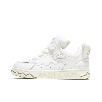 A Chock Skateboard Shoes Unisex Low Top Vintage White