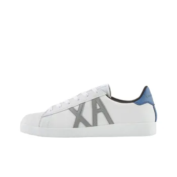ARMANI EXCHANGE Stylish Skateboarding Shoes Men's White Gray Blue