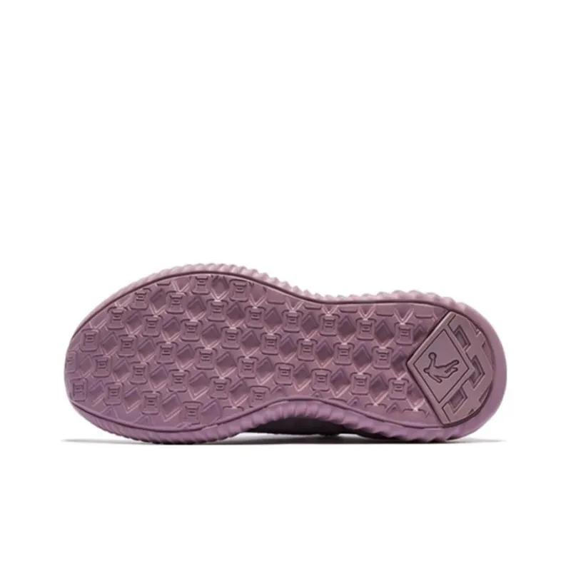 QIAODAN Shock Absorbers With Slip Resistant And Abrasion Resistant Properties Low Top Running Shoes Women's Lilac Pink-5