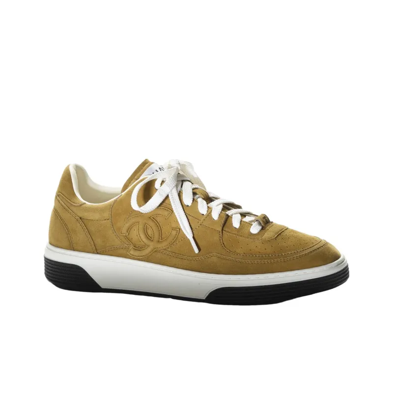 CHANEL Low Top Skateboard Shoes Women's Green-1