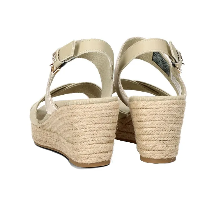 Tommy Hilfiger Stylish Sandal 7cm Women's Brown Gray-4
