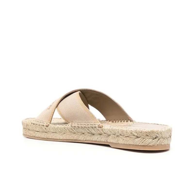 OFF WHITE Rubber Sole Odor Resistant Slide Slippers Women's Light Umber-3