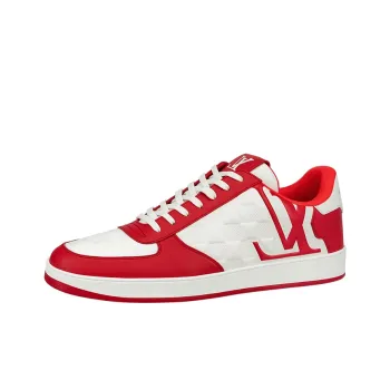 LOUIS VUITTON Rivoli Low Top Skateboard Shoes Men's Red