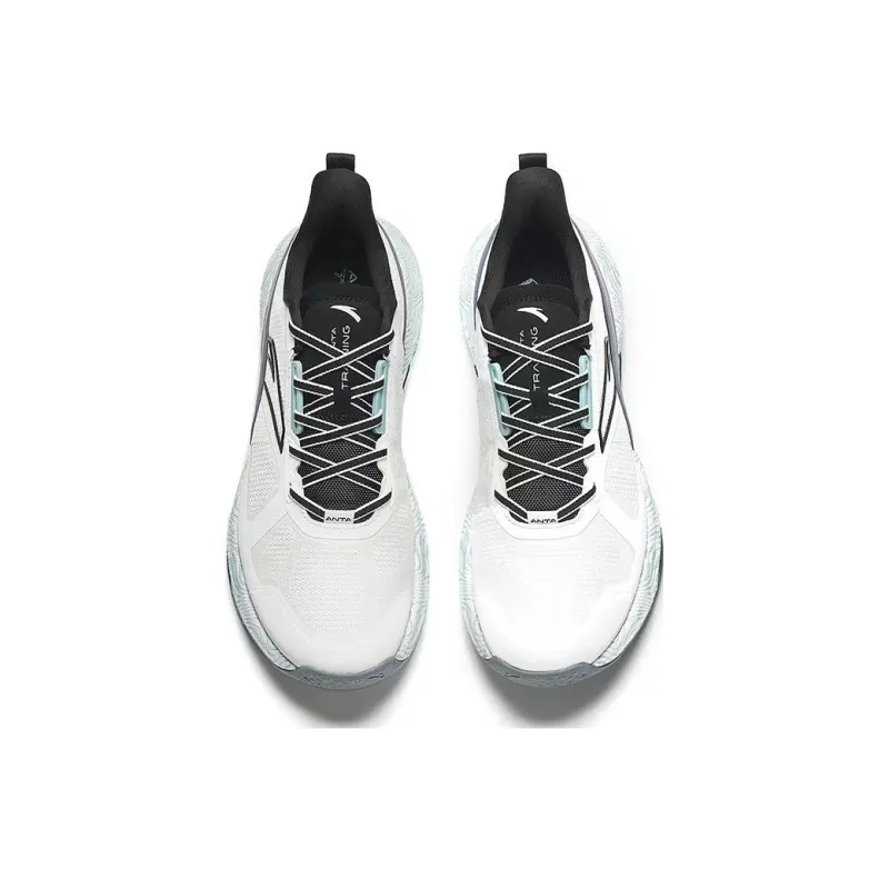 Anta Cushioning Wear Resistant Low Top Training Shoes Men's White Gray-2