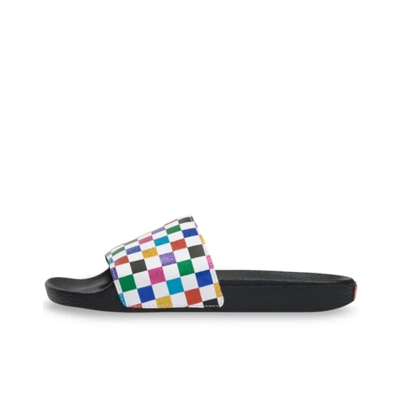 Vans Glitter Rainbow Slide On Slipper Black Women's-0