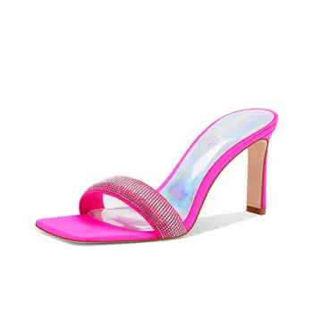 SHUDAIER Slide Slippers Women's Rose Red