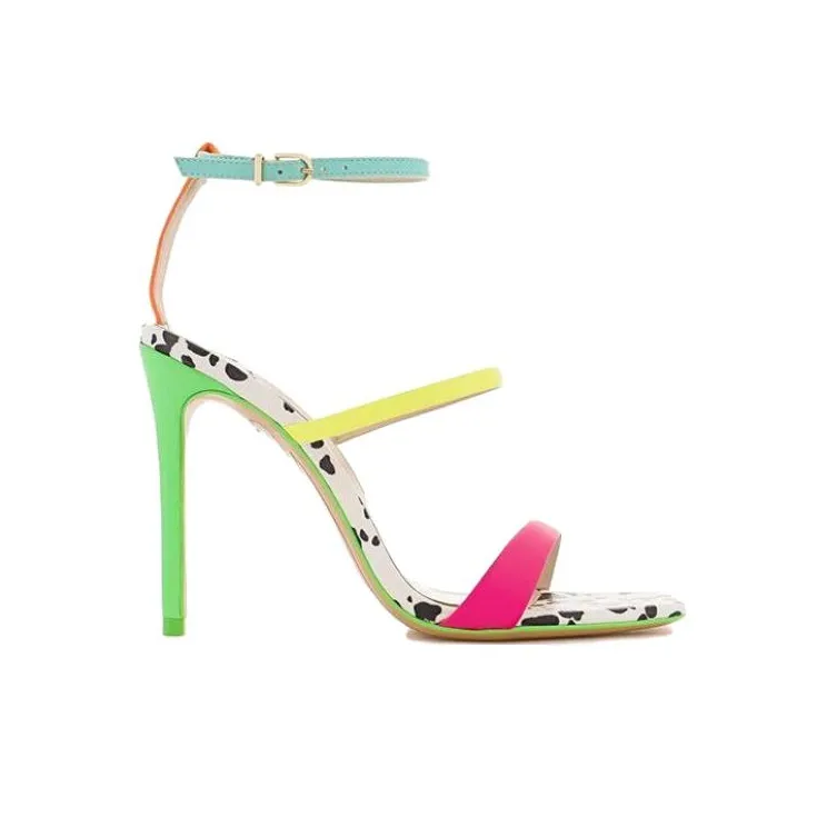 Sophia Webster Rosalind One-Strap Sandals 10cm Women's Black White Green-1